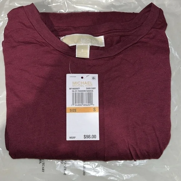 *NWT*MICHAEL KORS Long Sleeve Crew Neck Above the Knee T-Shirt Dress -S - Picture 5 of 5